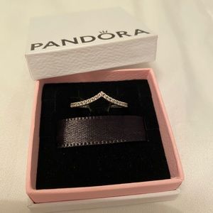 Pandora stackable ring wishbone